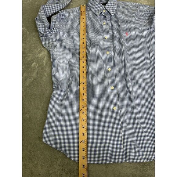 Ralph Lauren Long Sleeve Button Down Shirt Men's Size Large Blue - Picture 8 of 9